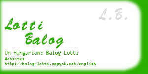 lotti balog business card